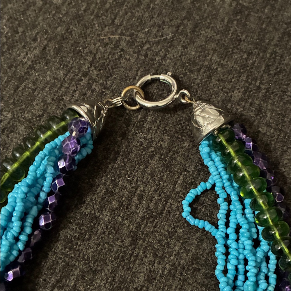 Multicolor Beaded Necklace - Picture 3 of 4